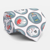 Casino Poker Gambling Kaarten Slot Machine Stropdas (Opgerold)