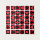 Casino Poker Kaart Suit Achtergrond Tapestry Wandkleed (Voorkant (horizontaal))