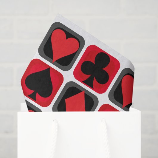 Casino Poker Kaart Suit Tissue Paper Tissuepapier (Cadeauzakje)