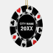 Casino Poker Keepsake Kerst Keramisch Ornament (Rechts)