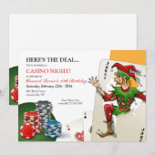 Casino Poker Night Kaart (Voorkant / Achterkant)