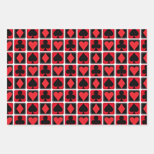 Casino Poker Party Cadeauverpakking Papier Set Inpakpapier Vel (Voorkant 3)