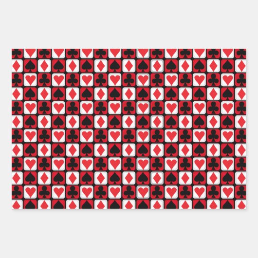 Casino Poker Party Cadeauverpakking Papier Set Inpakpapier Vel (Voorkant 2)