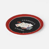 Casino Poker Party gepersonaliseerd Papieren Bordje (Gekanteld)