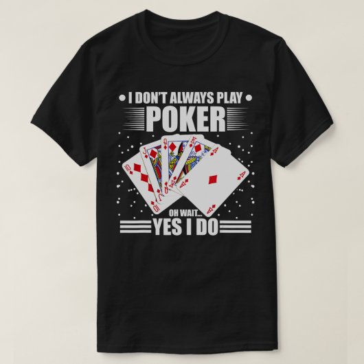 Casino Poker Player Blackjack Gambling Kaarten Fun T-shirt (Design voorkant)