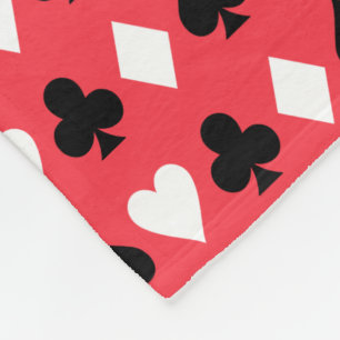 Casino Poker Speelkaart Symbolen Patroon Fleece Deken