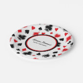 Casino Poker Theme Kaart Shark Birthday Papieren Bordje (Gekanteld)