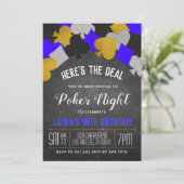Casino Poker uitnodiging (Staand voorkant)
