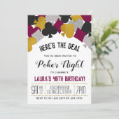 Casino Poker uitnodiging (Staand voorkant)