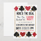 Casino Poker uitnodiging (Voorkant / Achterkant)