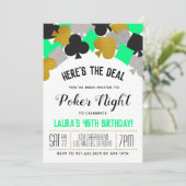 Casino Poker uitnodiging (Staand voorkant)