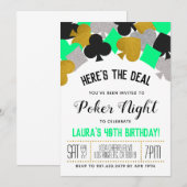 Casino Poker uitnodiging (Voorkant / Achterkant)