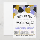 Casino Poker uitnodiging (Voorkant / Achterkant)