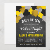 Casino Poker uitnodiging (Voorkant / Achterkant)