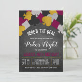 Casino Poker uitnodiging (Staand voorkant)