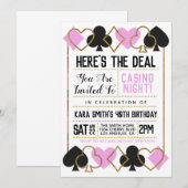 Casino Poker uitnodiging (Voorkant / Achterkant)