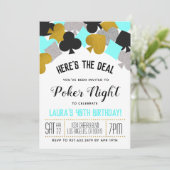 Casino Poker uitnodiging (Staand voorkant)