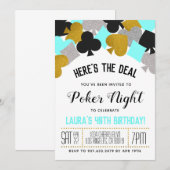 Casino Poker uitnodiging (Voorkant / Achterkant)