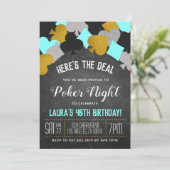 Casino Poker uitnodiging (Staand voorkant)