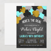 Casino Poker uitnodiging (Voorkant / Achterkant)