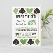 Casino Poker uitnodiging (Staand voorkant)