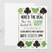 Casino Poker uitnodiging (Voorkant / Achterkant)