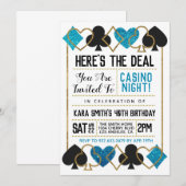 Casino Poker uitnodiging (Voorkant / Achterkant)