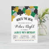 Casino Poker uitnodiging (Staand voorkant)