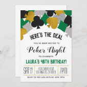 Casino Poker uitnodiging (Voorkant / Achterkant)