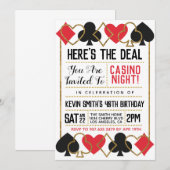 Casino Poker uitnodiging (Voorkant / Achterkant)