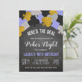 Casino Poker uitnodiging (Staand voorkant)