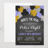 Casino Poker uitnodiging (Voorkant / Achterkant)