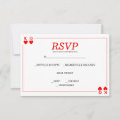 Casino Poker | Vegas-kaart met afspeelkaarten RSVP Kaartje (Voorkant)