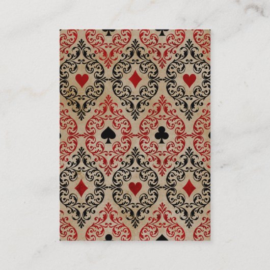 Casino Poker | Vegas | Speelkaarten Enclosure  Informatiekaartje (Achterkant)