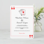 Casino Poker | Vegas Wedding Kaart (Staand voorkant)