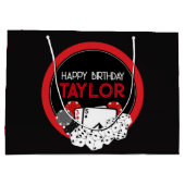 Casino Poker Verjaardag Gift Bag Groot Cadeauzakje (Achterkant)