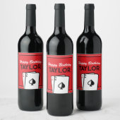 Casino Poker Verjaardag Wijnfles Etiketten (Flessen)