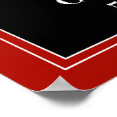 Casino Poker Verjaardagsfeestje Gepersonaliseerd W Poster (Hoek)