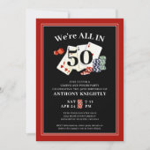 Casino Poker Verjaardagsfeestje op elke leeftijd Kaart (Voorkant)