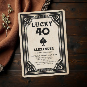 Casino Poker Vintage Aas Schoppen Heren 40e Verjaa Kaart