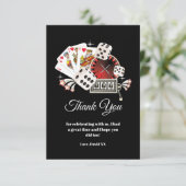casino, poker, volwassene, bedankt kaart (Staand voorkant)