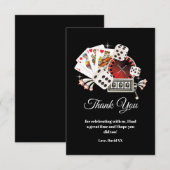 casino, poker, volwassene, bedankt kaart (Voorkant / Achterkant)