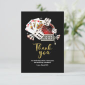 casino, poker, volwassene, bedankt kaart (Staand voorkant)
