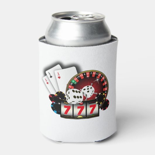 casino, poker, volwassene blikjeskoeler (Blikje Voorkant)