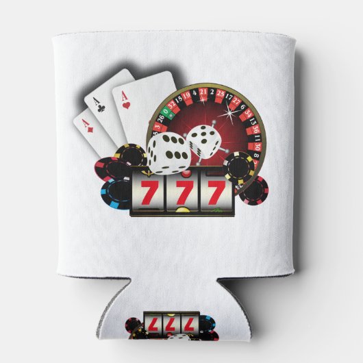 casino, poker, volwassene blikjeskoeler (Achterkant)