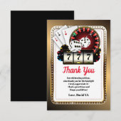 casino , poker , volwassene , dank je wel kaart (Voorkant / Achterkant)