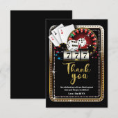 casino , poker , volwassene , dank je wel kaart (Voorkant / Achterkant)