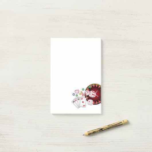 casino, poker, volwassene post-it® notes (Op bureau)