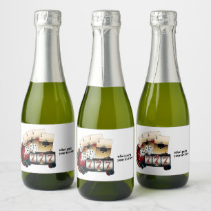 casino, poker, volwassene, wijn, wijnetiket, stick sparkling wijnetiket