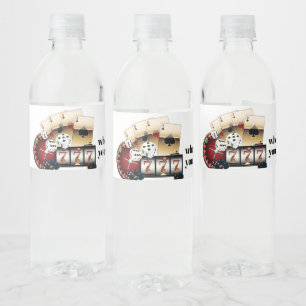 casino, poker, volwassene, wijn, wijnetiket, stick waterfles etiket